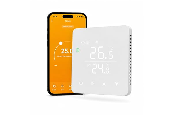 Smart Thermostat Fussbodenheizung Wasser Raumthermostat LED Touch Display WLAN Tuya Wasser Heizungsthermostat Digital WiFi Thermostate Fußbodenheizung Unterputz für Alexa&Google Home,3A 100-240V,Weiß