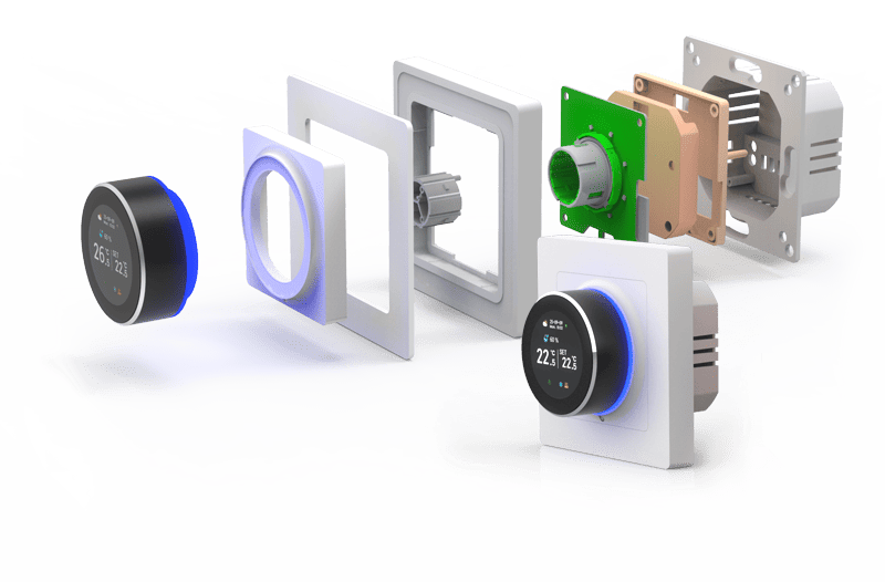 Structure Design for Rotary Multi-color WiFi Smart Thermostat