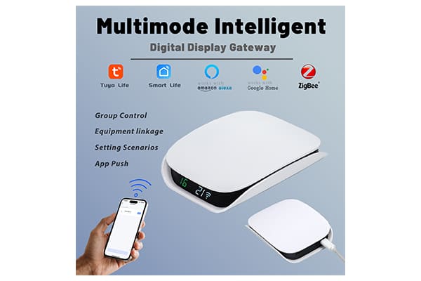 Tuya Zigbee Gateway Hub Smart Bluetooth ZigBee Hub&Controller ZigBee Bridge Online-Geräten Anzeigemenge für Hausautomation Heizkörperthermostat,Schalter,Sensor,Steckdose,Repeater per Alex,Google Home