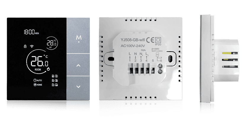 Kundenspezifischer intelligenter Thermostat mit Touchscreen